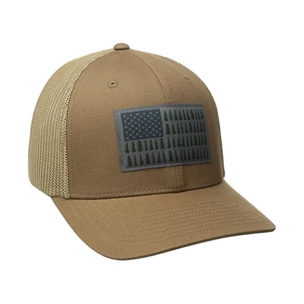Columbia Men's Mesh Ballcap, Delta, Tree Flag, Small/Medium