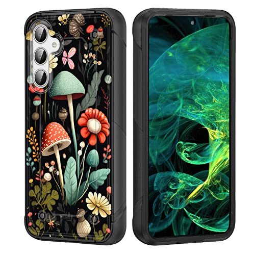 wiaekosef for Galaxy A54 5G Case,Heavy Duty Dual Layer Hard PC & Soft Silicone Rugged Bumper Shockproof Protective Case for Samsung Galaxy A54 5G 6.4 Inch,Mushroom Forest