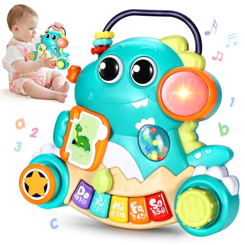 Image of WITALENT Baby Toys 6-12 Months Dinosaur Piano Music Light Up Toys for 1 Year Old Boys Girls Infant Toys for 7 8 9 10 12 18 Months Interactive Piano Keyboard Toys Baby Christmas 1st Birthday Gifts