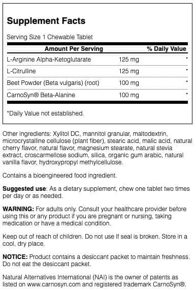 Image of Swanson Sw ULT Beet Root no+ Fast act 60chew tb