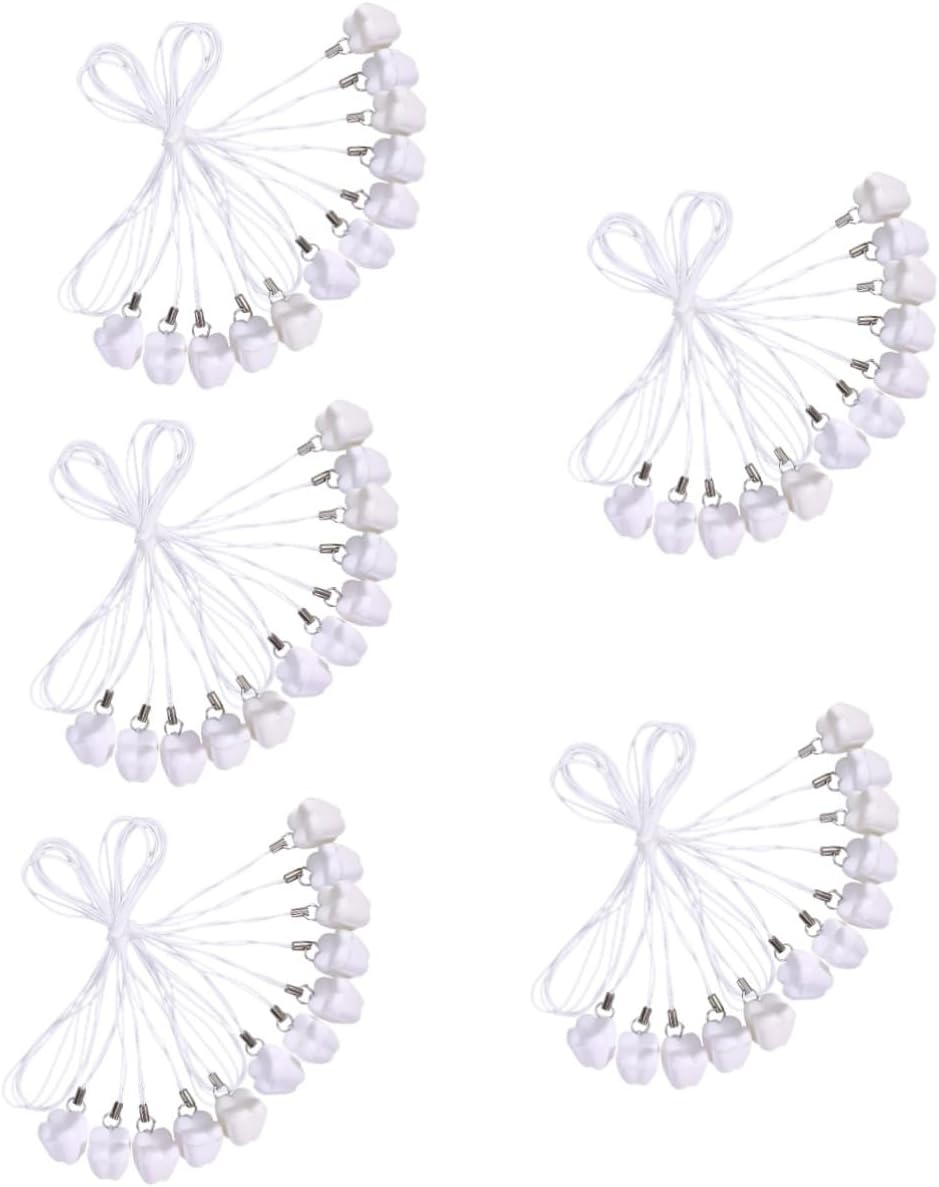 60pcs Teeth Keepsake Box Boys and Girls Tooth Holder Professional Saver Necklace Plastic Dentist Accessory