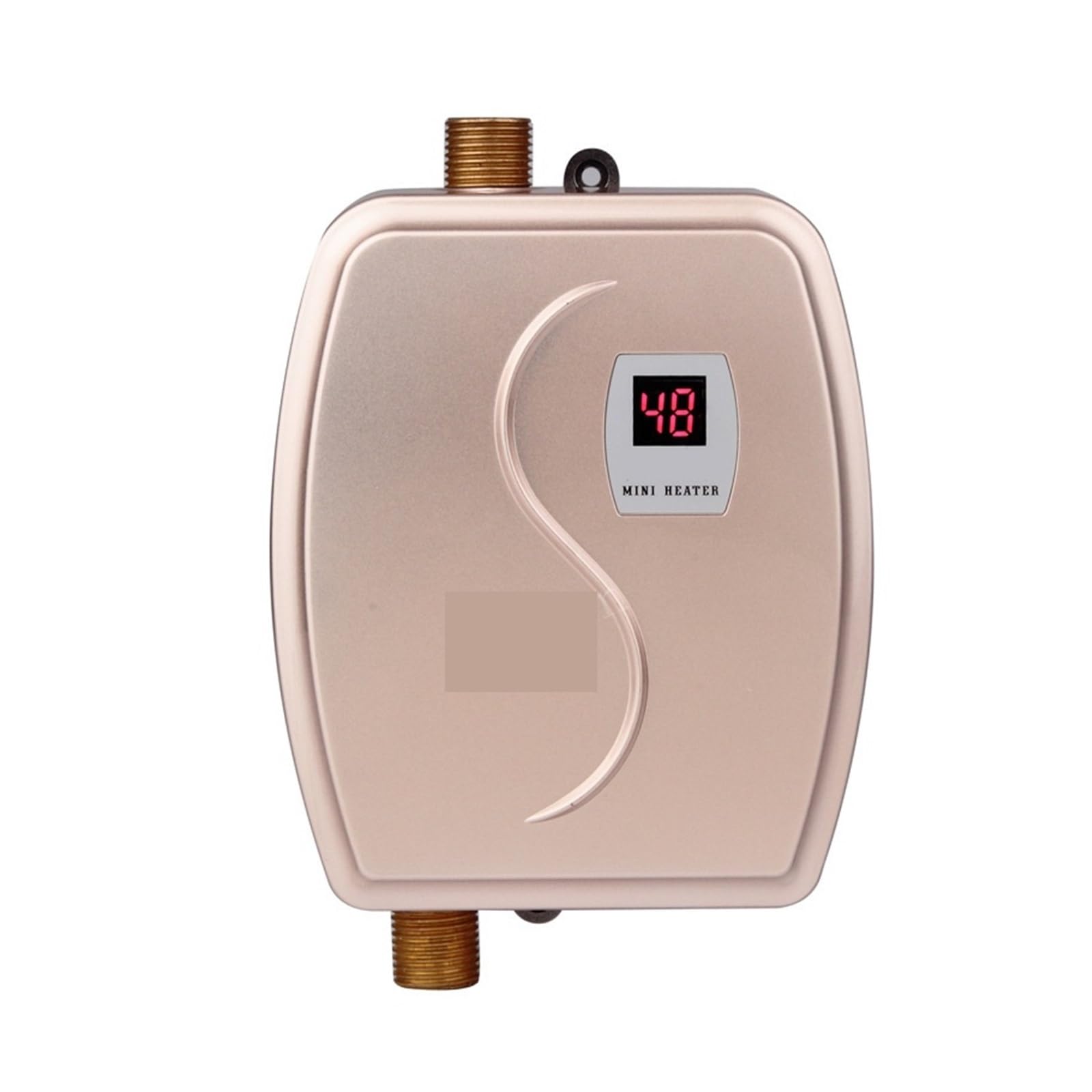 3400W Electric Water Heater Instantaneous Tankless Instant Hot Water Heater Kitchen Bathroom Shower Flow Water Boiler Compact and Durable(Rose Gold)