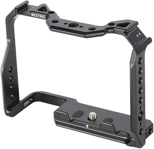 Miniatura 9 de NICEYRIG Kit de jaula para Sony A7RV A7V A7IV A7SIII (Alpha 7R VAlpha 7 VAlpha 7 IVAlpha 7S III) con mango superior de madera para cámara DSLR - 503