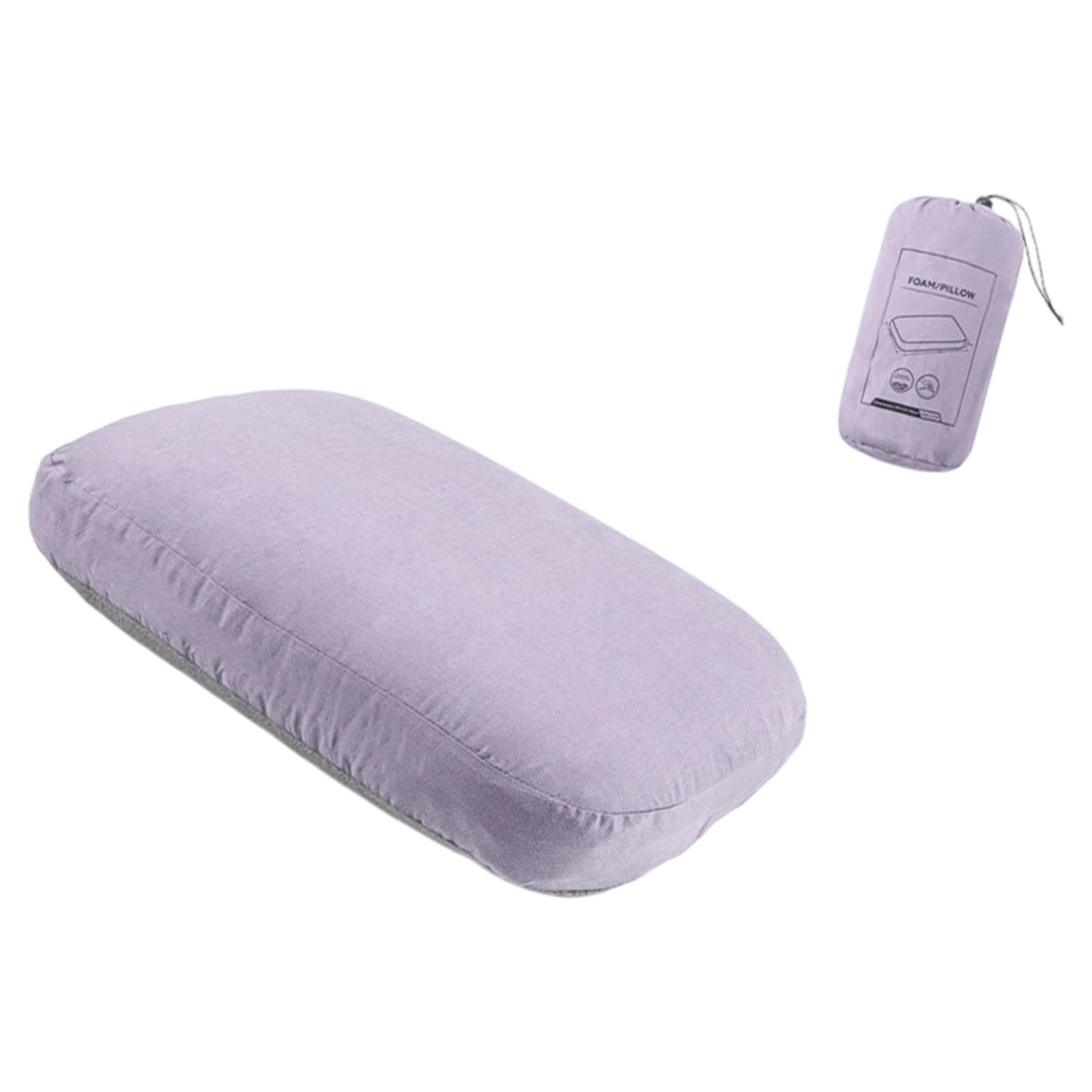 Cuscino comprimibile in memory foam, con custodia, salvaspazio, design leggero, per escursioni, uso quotidiano, viaggi in auto