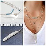 FINREZIO-12-PCS-Gold-Plated-Layered-Necklace-for-Women-Girls-Sexy-Long-Choker-Chain-Y-Necklace-Bar-Feather-Pendent-Necklace-Sets