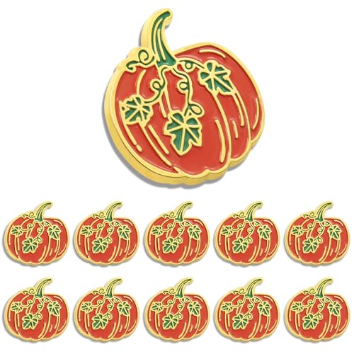 Image of 6 Pcs Pumpkin Lapel Pin Enamel squash Horror Halloween Thanksgiving cushaw Brooch Thanksgiving Day Gift Souvenir for men women Hat Bag Suit