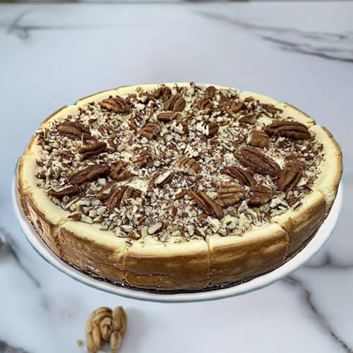 ANDY ANAND CHOCOLATIER Sugar Free Baked Gourmet Caramel Walnut Cheesecake 9" (2 lbs) | Amazingly Delicious & Diabetic-Friendly, You Won't Believe It's Sugar Free! | Freshly Made with California Cream Cheese, All-Natural