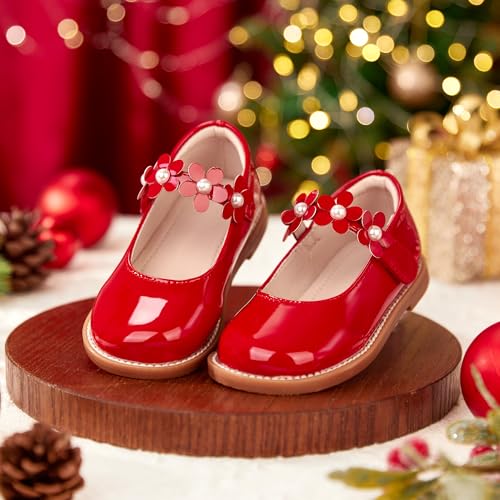 Image of Kiderence Toddler Girl Mary Jane School Uniform Dress Shoes Oxford Flats