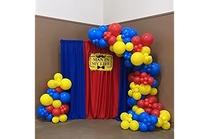 16Feet Balloons Arch Garland Kit 100PCS Red Blue Yellow Balloon Kit for...