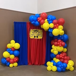 16Feet Balloons Arch Garland Kit 100PCS Red Blue Yellow Balloon Kit for Carnival Theme Birthday Party Baby Shower Decorations