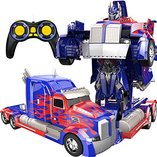 Preisvergleich Produktbild PETRLOY Drahtlose Fernbedienung RC Optimuus Prime Deformation Spielzeug-Auto-Kinder Überraschung Pt 389 OP Kommandant Auto Man Modell 1 / 12 ABS Transformator Stunt Car-Feiertags-Geburtstag Geschenke Mi