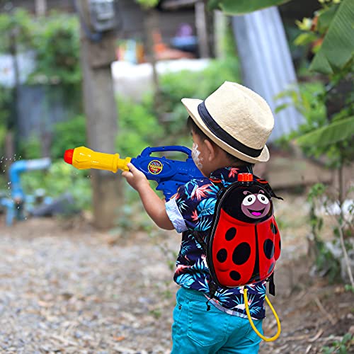 Toyrifik Water Gun Backpack Squirt Gun Water Blaster For Kids -Water Shooter With Tank Lady Bug Toys For Kids- Summer Outdoor Toys For Pool Beach Water Toys For Kids #TOP3