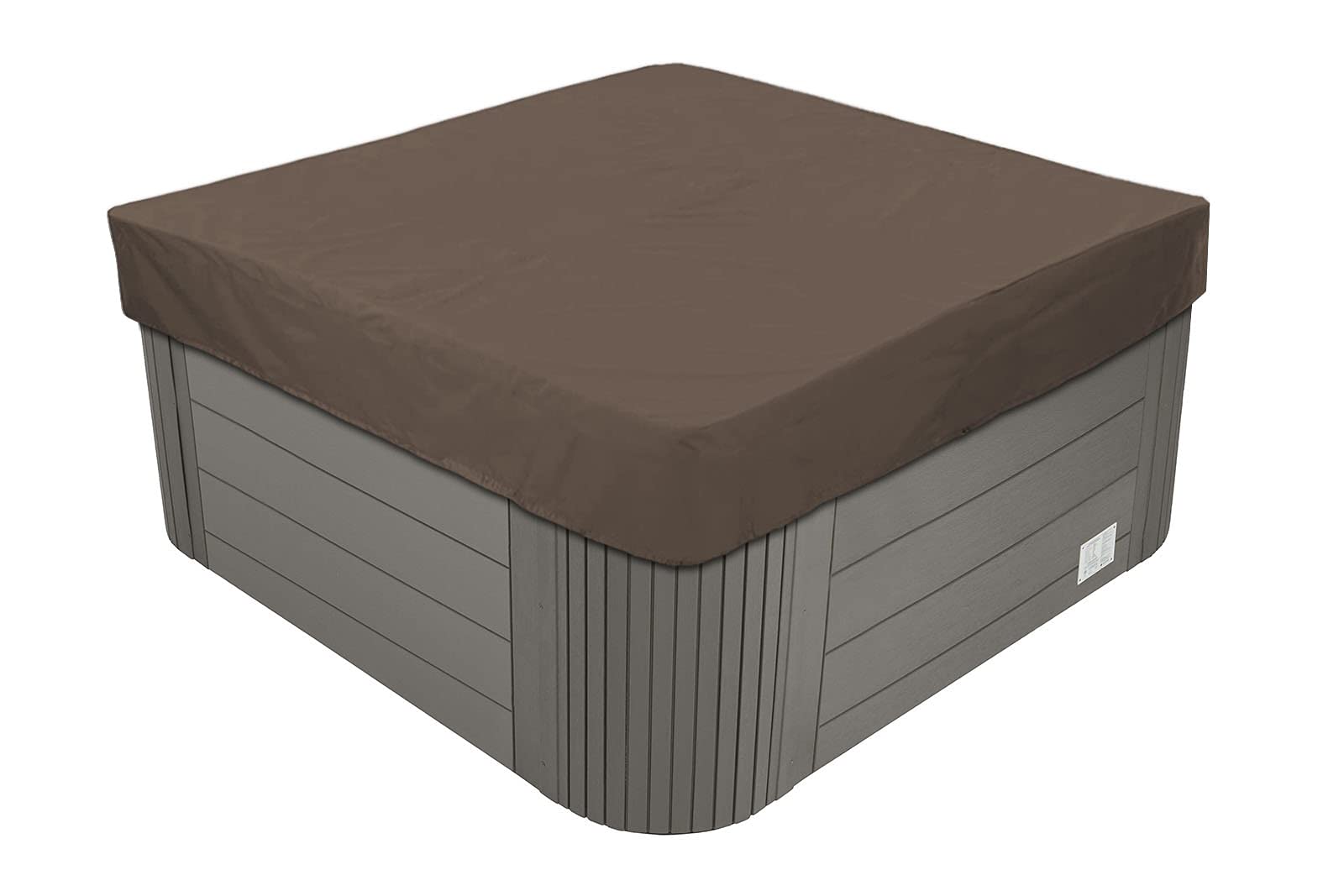 BaCover Outdoor Hot Tub Covers 210D, Square Thermal SPA Hot Tub Covers, Windproof Waterproof UV Resistant Pool Cover, for Outdoor Bathtub SPA Cover,Coffee,220x220x30cm