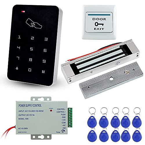 Libo Kit De Sistema De Control De Acceso De Puerta Con 180kg 350lbs Cerradura Magnética Eléctrica, Dc12v Fuente De Alimentación, Botón De Lib Libo Kit De Sistema De Control De Acceso De Puerta Con 180kg 350lbs Cerradura Magnética Eléctrica, Dc12v Fuente De Alimentación, Botón De Lib