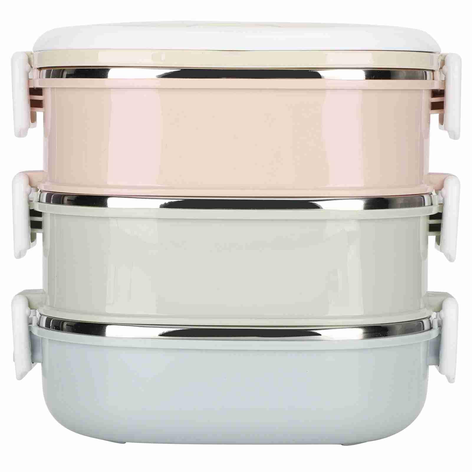 Contenitore per il pranzo, 2400 ml, in acciaio inox 304, strato interno multistrato e a prova di perdite, contenitore termico, per il pranzo, per scuola, lavoro e in viaggio, design nordico