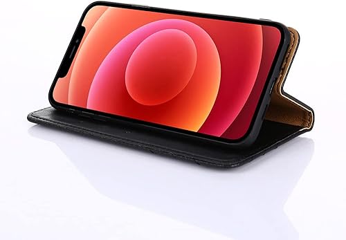 Miniatura 4 de Funda tipo cartera para Samsung Galaxy A32 5G, piel auténtica de alta calidad Slim Fit Cover para Galaxy A32 5G, 3 ranuras para tarjetas, Align