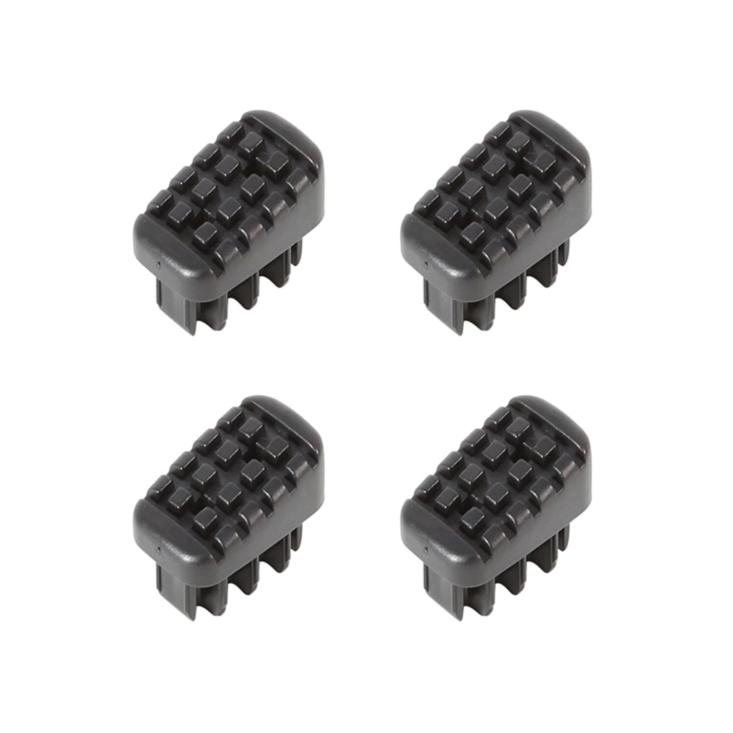 Hailo Foot Set for Household Ladders L20, L40, L50 and L60, 4 Pieces, Support & Climbing Bar 35 x 20 mm, Black, 9915-711