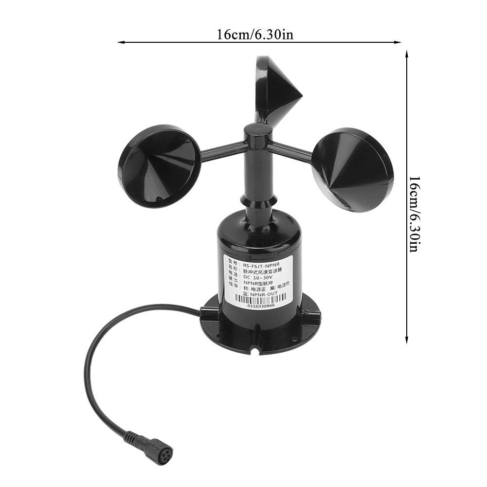0-70 m/s Umgebungssignal Ausgang Impulstyp Kohlenstoff Windgeschwindigkeitssensor Anemometer DREI Tassen Sender Windgeschwindigkeitssensor Anemometer