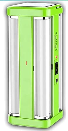 VIRDI Electronics Rechargeable LED Lantern Light ? Electric & Solar Powered, Four Tubelight Sources for Versatile | LED Night Light Perfect for Home Office, Dorms, and Kids' Rooms, Study Room