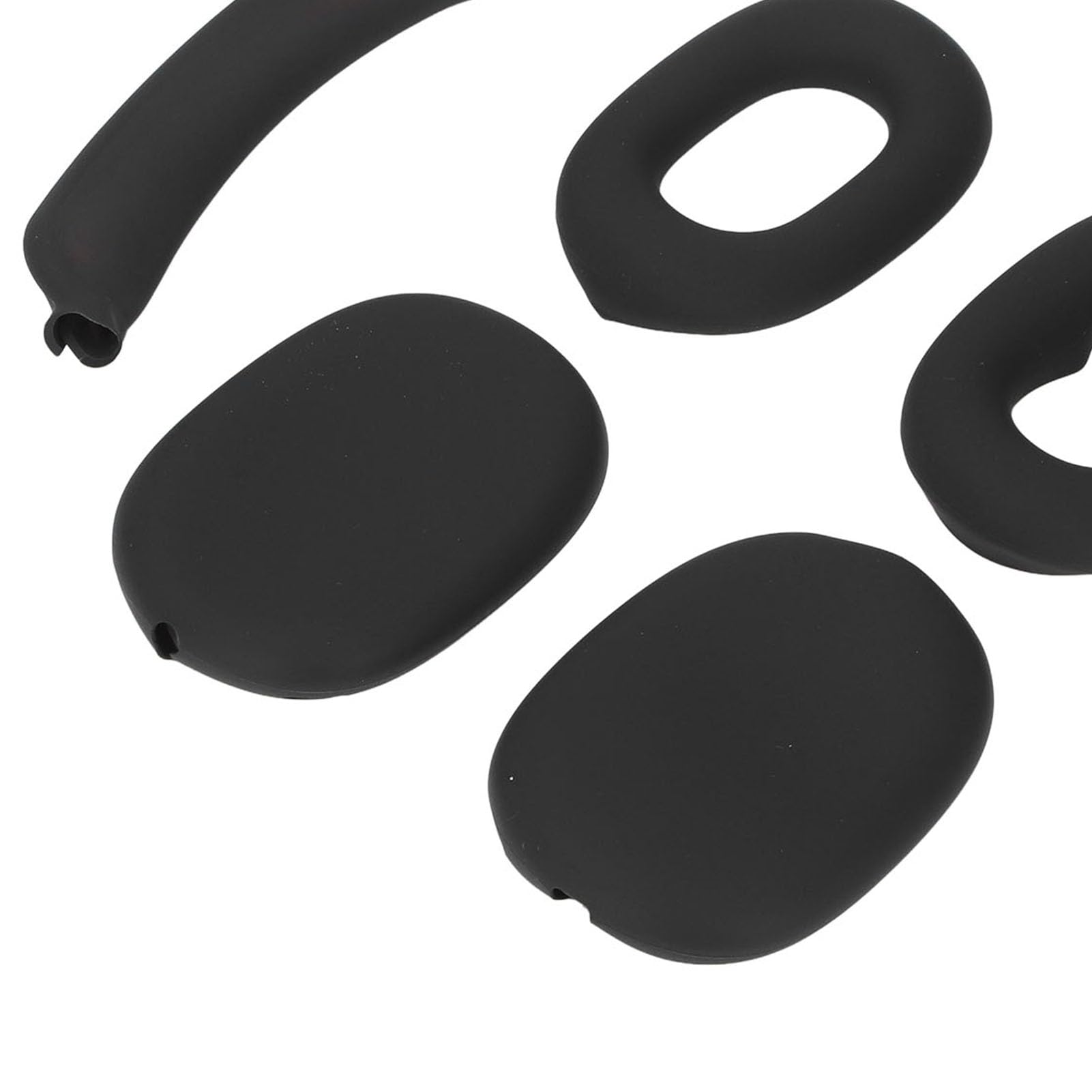 Étui pour écouteurs avec Cache-Oreillettes, étui de Voyage Rigide pour écouteurs, étui de Transport en EVA avec Poche en Filet pour Accessoires, Rangement de Protection Portable (Noire)