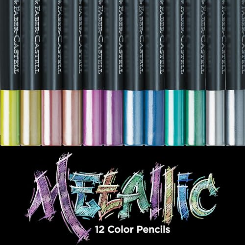 Image of Faber-Castell colouring pencils black edition metallic