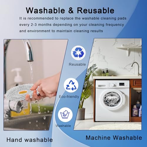 Image of Pymin 12Pcs Mop Pads for Dreame L40 Ultra /X40 Ultra /X50 Ultra /L50 Ultra /L10S Ultra / L10s Pro Ultra Heat /L10S Ultra Gen2 /L40S Ultra /X30 Ultra /L10 Ultra /Mova P10 /P50 Vacuum Robot, Reusable and Washable