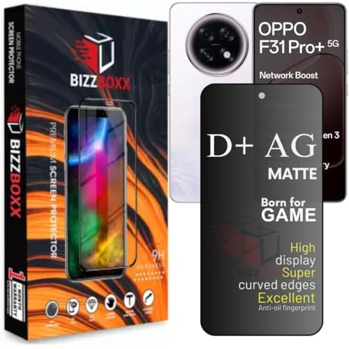 Image of D+ AG Matte Tempered Glass Screen Guard Protector Compatible With OPPO F31 Pro+ 5G Anti Fingerprint Gaming Special Temper With Camera Cut (F31 Pro Plus - 6.8 Inch)- Pack of 1