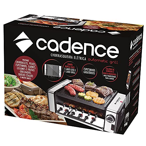 Churrasqueira Elétrica Cadence Automatic Grill, 1200W, Inox, 110V, GRL700