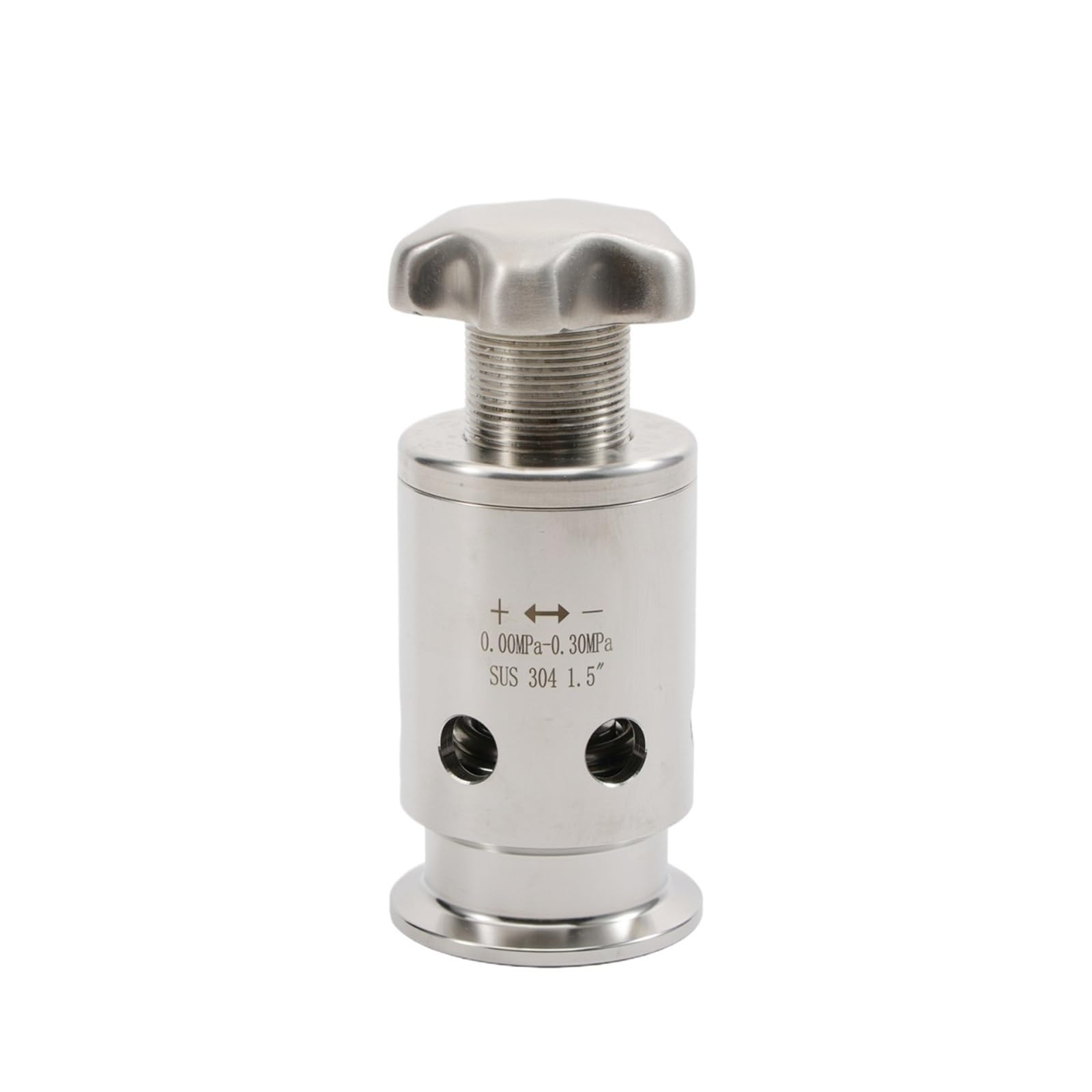Trgyjgkf One Color Adjustable Pressure Relief Valve Tri Clamp 1.5" 0-0.3Mpa Stainless Steel 304 Vacuum Breaker Compact Homebrew Conical Fermenter
