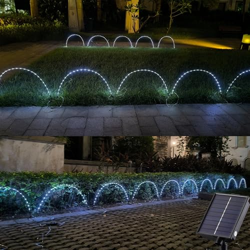 Lichterbogen Außen 27 Tacobey Solarleuchten für Außen Garten, 5 Stück LED Rohrleuchten...