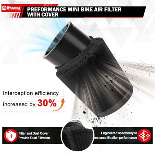 Image of Upgraded Mini Bike Air Filter Adapter Kit with Dust Cover for Predator 212cc Coleman CT200U CT200U-EX BT200X B200 B200R KT196 196cc GX160 Engine Baja MB165 MB200 Mini Bike Go Kart Parts