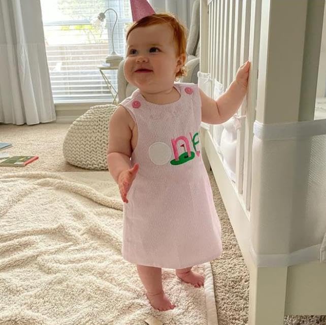 Toddler Baby Girl Summer Dress Sleeveless Tank Dress Baby 1st Birthday Hole in One Golf Girl Outfit2