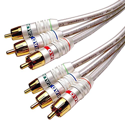 55-615-3 High Quality Silver RGB Component Cable 3 Ft.