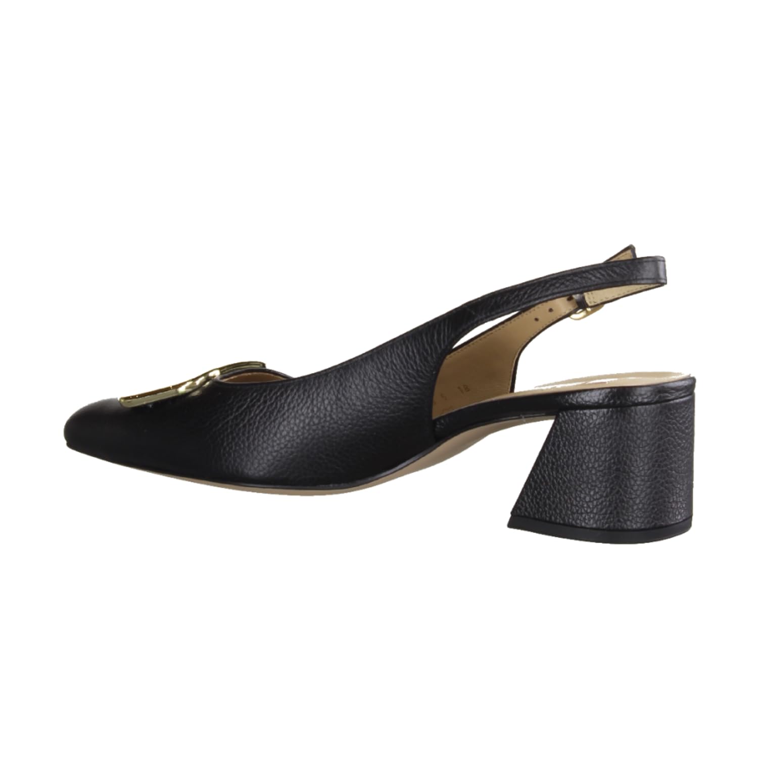 HÖGL 1-104623 czarne - Sling - buty damskie Top Trends, czarne, skóra (skóra cielęca graincalf), wysokość obcasa: 40 mm
