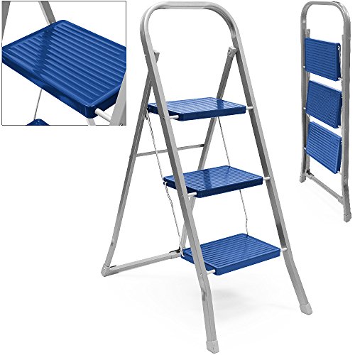 Preisvergleich Produktbild Leiter Trittleiter Stahl 3-stufig Modellauswahl Stehleiter Haushaltsleiter Klappleiter Klapptritt Malerleiter Klapptreppe