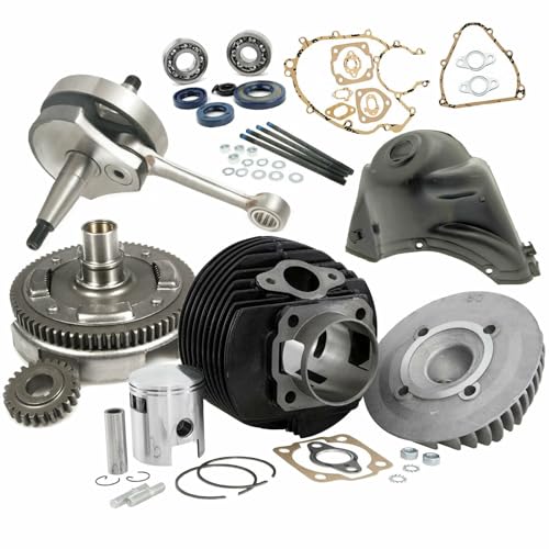 CAMPANA 27/69DENTI DRITTI KIT MODIFICA APE 50 SPECIAL PK S CILINDRO 130 DR ALBERO MOTORE ANTICIPATO CONO 19 CAMPANA 27