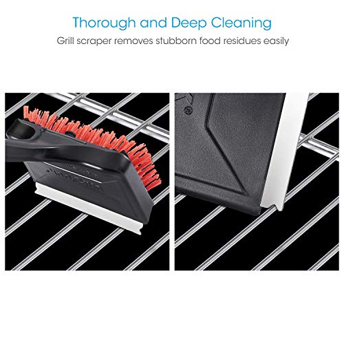 Unicook Outdoor Grill Brush, Heavy Duty Nylon Bbq Cleaning Brush, Removable Head Xl Gas Grill Cleaner, Durable And Effective, Best Alternative To Dangerous Wire Brush, Do Not Use On Hot/Warm Grill #TOP3