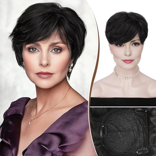 RUWISS Short Hair Toppers for Women Real Human Hair, 5x5.5