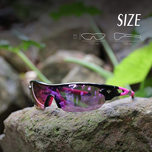 image for TOREGE Polarized Sports Sunglasses for Men Women Cycling Running Drivi