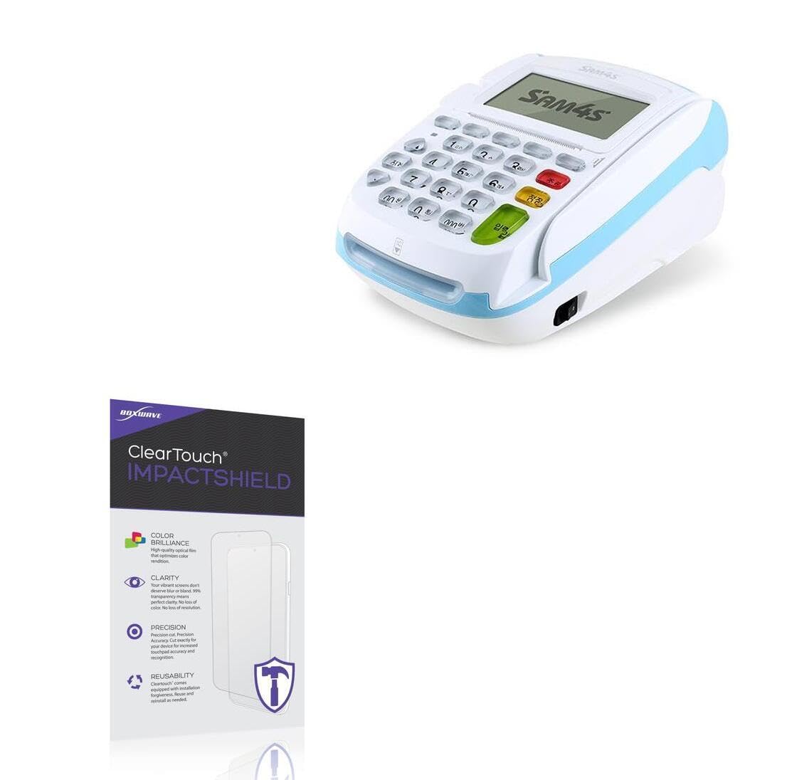 BoxWave Screen Protector Compatible With Sam4s SHC-210 - ClearTouch ImpactShield (2-Pack), Impenetrable Screen Protector Flexible Film