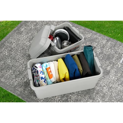 Amazon | TRUSCO(トラスコ) トランクカーゴ 収納ボックス 70L グレー