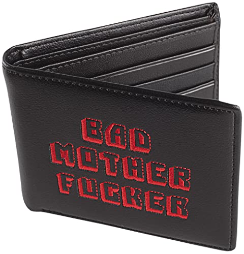 Officially Licensed Black/Red Embroidered Bad Mother Leather Wallet3