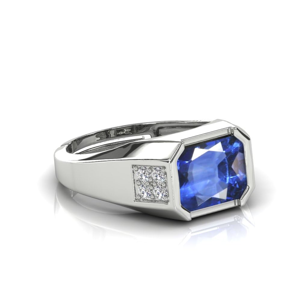 RRVGEM Origianal certified 7.25 Ratti / 7.00 Carat Handcrafted Finger Ring With Beautifull Stone Men & Women Jewellery Collectible Neelam RING Silver Plated for Men and Women LAB - CERTIFIED (B0CH4KQRL1) Amazon Price History, Amazon Price Tracker