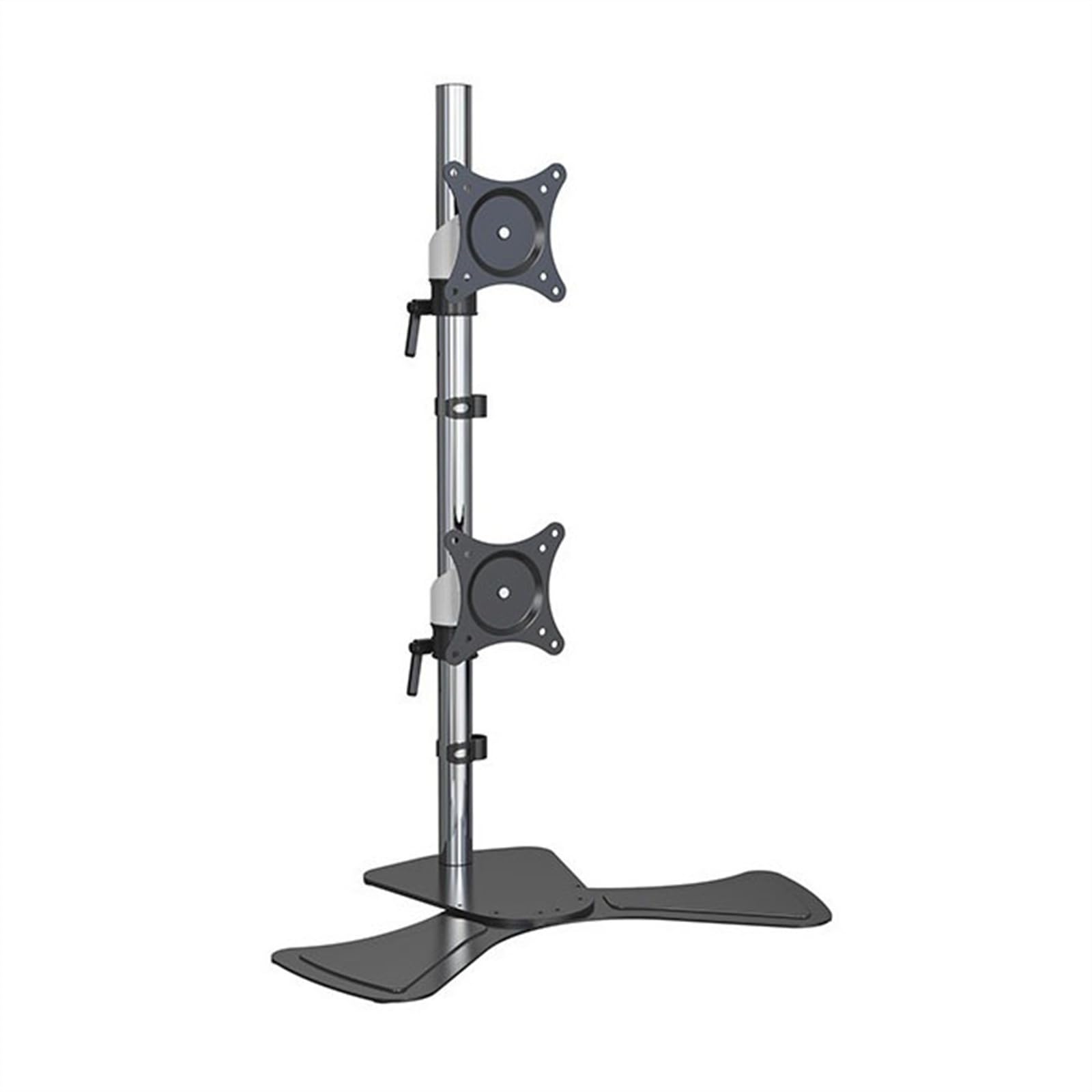 Aioneer Monitor Desk Mount Dual Monitor Stand For Desk, Vertical Stack Screen Monitor Mount, Free Standing Dual Monitor Mount Fits 17-27" Screens Within 17.6 Lbs Computer Monitor