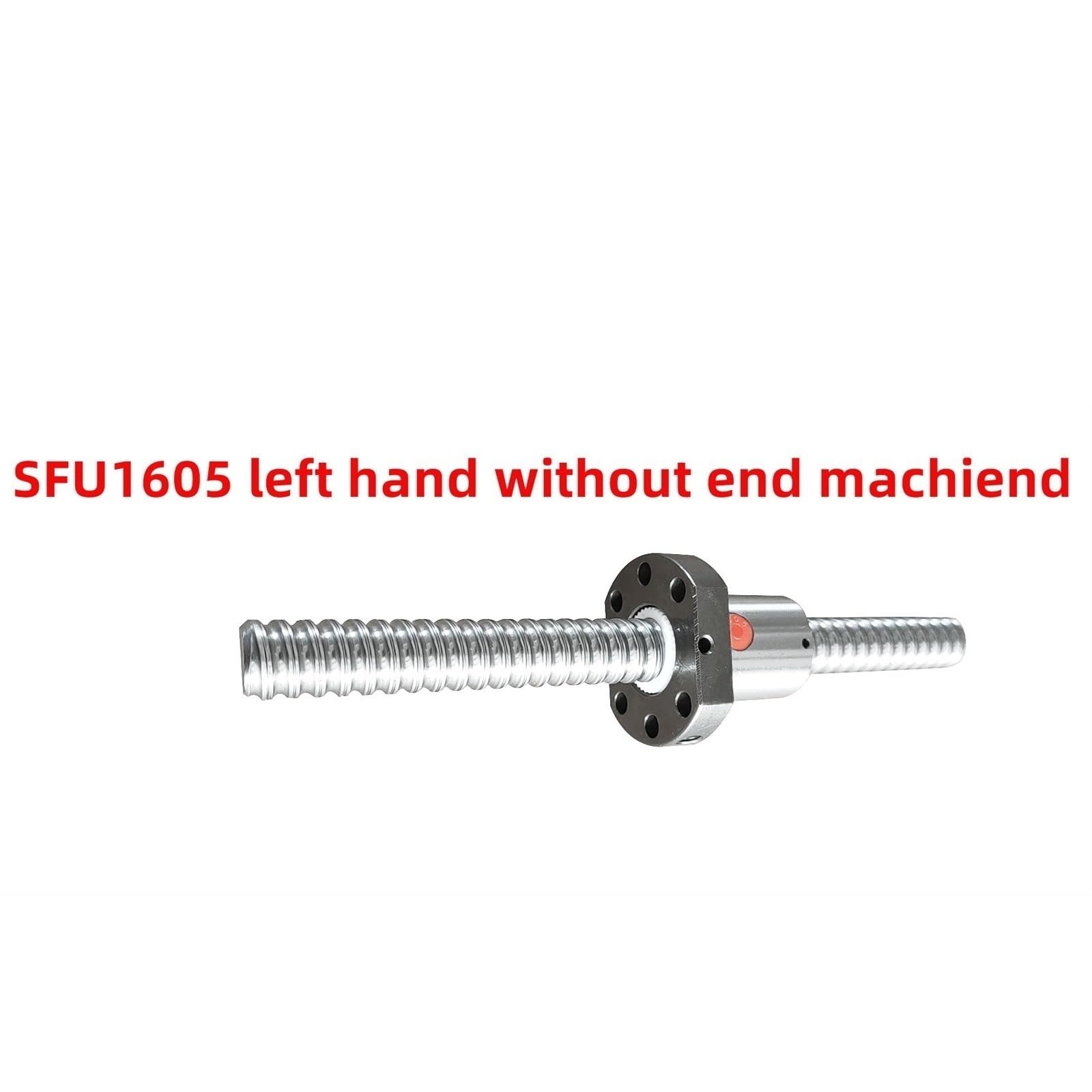 GTPBAO Husillo de bolas SFU1605 roscado a mano izquierda, 16mm de diámetro, paso de 5mm, rosca completa RM1605 con tuerca de bolas, mecanizado sin extremo movimiento(800mm 31.5" long)