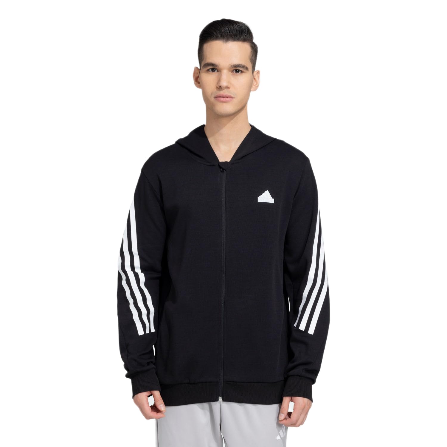 Adidas FUTURE ICONS 3 STRIPES FULLZIP HOODIE in neutral