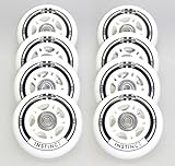 8er Set Hyper Instinct Rolle 80mm/82a + Lager ABEC7 + Alu-Spacer 6mm fertig montiert passend für K 2 Blades Inliner mit 6mm Spacer !