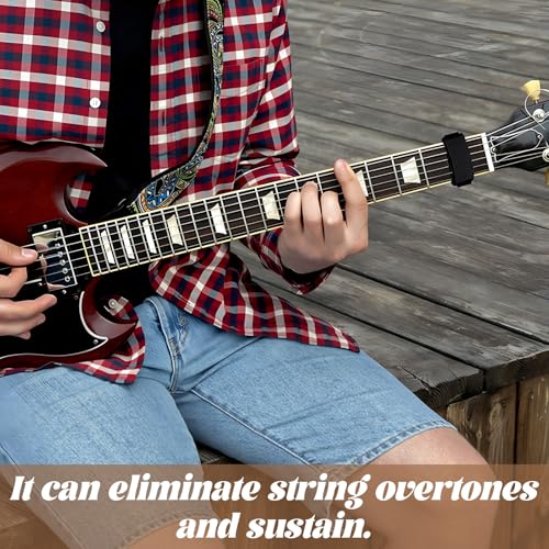 Image of 3 Pcs Guitar String Dampener, Guitar Fret Mute Wrap, Bass String Muter Bass Muffler Silencer Damper Strap Adjustable Guitars Strings Dampener, Guitars Accessories