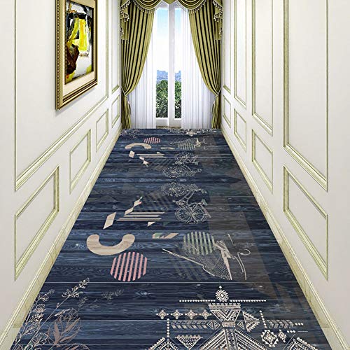 Alfombras de pasillo para entradas transitadas con diseño 3D negro 3