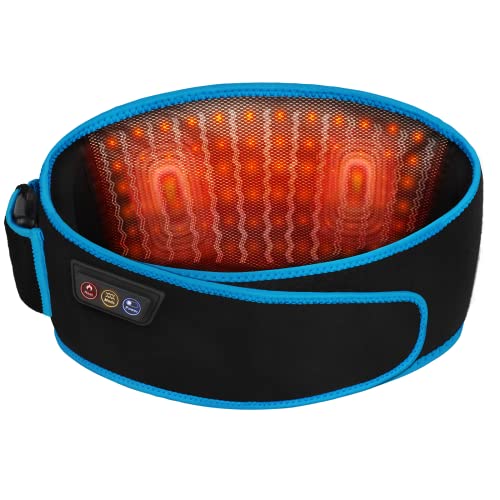 Shine Well Red Light Therapy Belt, Back Massage Belt, Battery Powered With 3 Vibration Modes 3 Heating Levels Red Light Therapy Device For Back Pain Relief, Inflammation, Elbow And Muscle Pain #TOP2